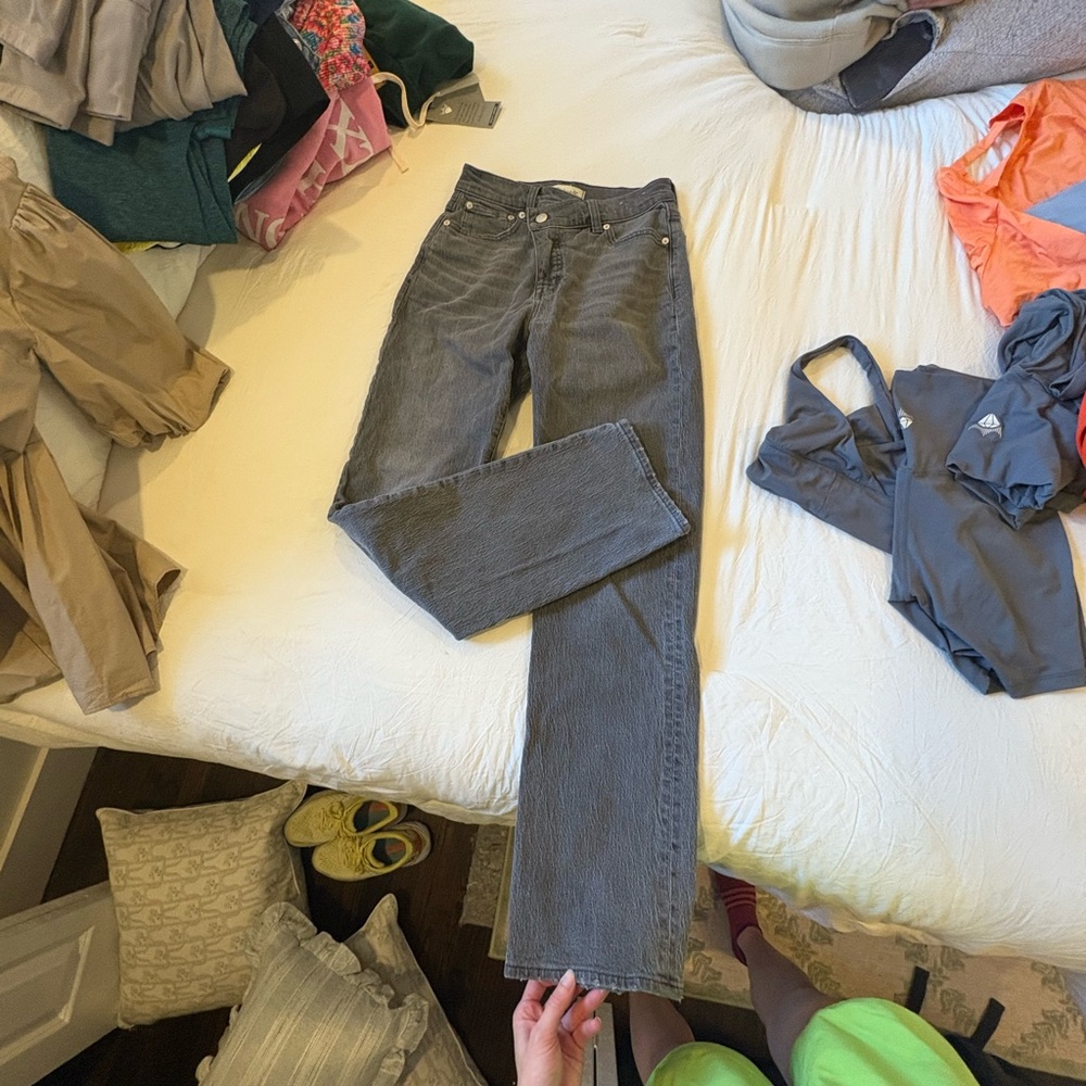 Madewell Gray Straight Leg Jeans